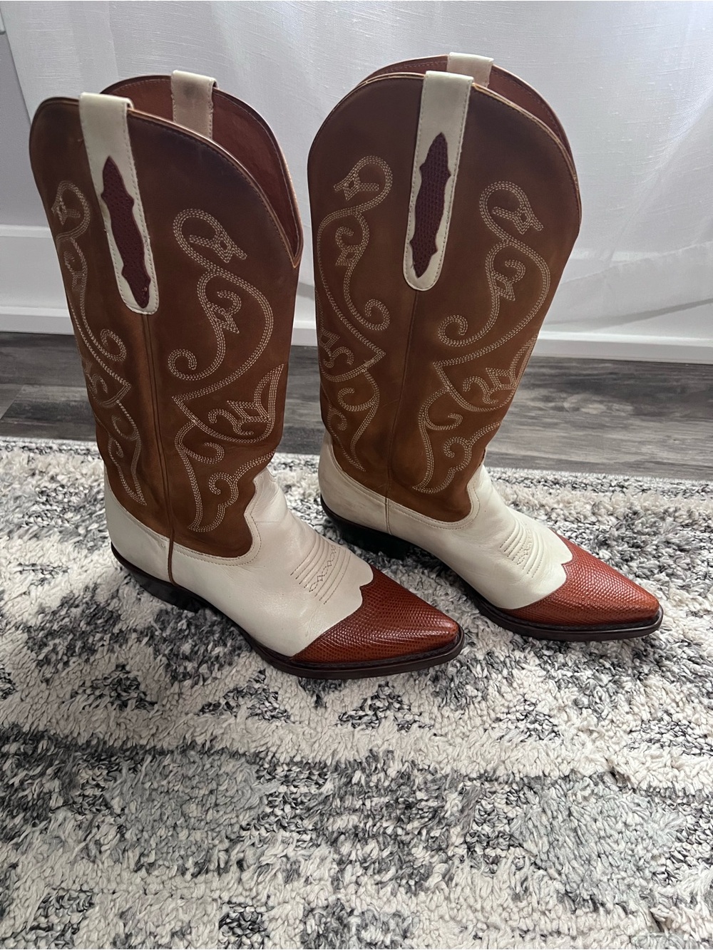 Nine West Two-Tone Western Boots